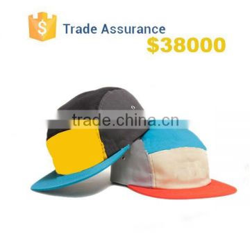 Mix Color Leather Strap 5 Panel Caps Custom Five/5 Panel Cap Camper Cap Hat, Custom Leather Strapback 5 Panel Hat Logo