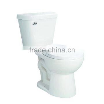 Two piece combined single flushing ceramic toilet