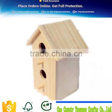 Decorated Wooden Bird House Small Wood Bird Nest with factory price