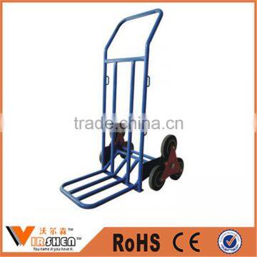 6 wheel can Climbing stair hand trolley platform hand truck