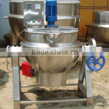 double jacketed kettle gas heating cooking pan