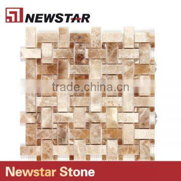 Newastar Yellow And Gold Marble Chinese Factory Cheap Price Mosaic Supplies photo-2