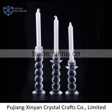 TOP SALE super quality clear glass crystal candle holder China sale