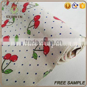 Awards Banquet Birthday Party Table Cover Printed Polyester Ramie Fabric photo-5