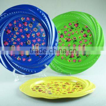 New Stainless Steel Decal and Spray Paint Plate Cast Iron Food Storage Dish Enamel Round Dish photo-2