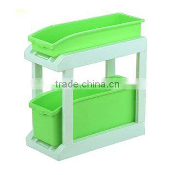 Double Layer Kitchen Sundries Plastic Storage Box photo-6