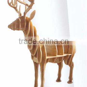 MDF Christmas Creative Furniture Deer Table Bookshelves Puzzle photo-2