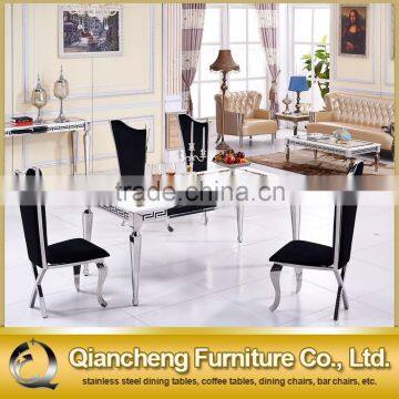 Luxury Steel Frame Dining Table Set