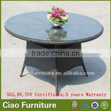 Garden rattan round table coffee shop furniture