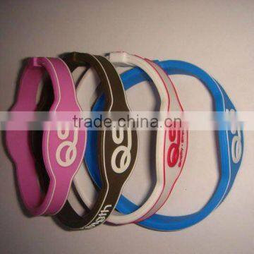 Top quality silicone bracelet with hologram