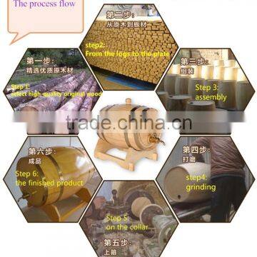 High Quality 5 Liters Wooden Oak Wine Barrels With Stainless Steel Tap photo-3