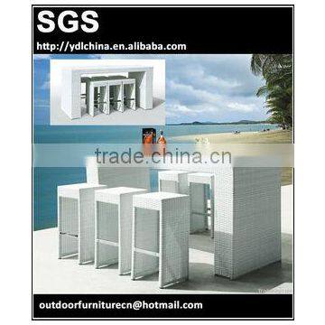 Modern rattan bar table and barstool furniture for sale