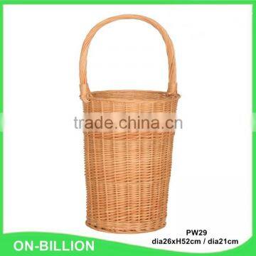 Handmade Tall Home Natural Corner Wicker Umbrella Basket photo-2