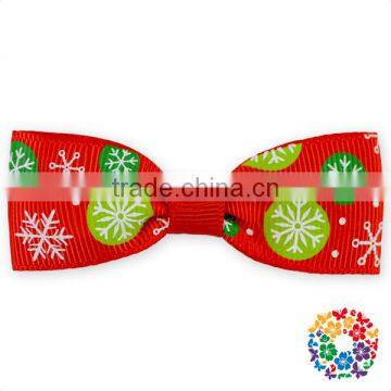 100% Polyester Green White Little Girl Hair Bow Clip One Size Fit Most photo-2