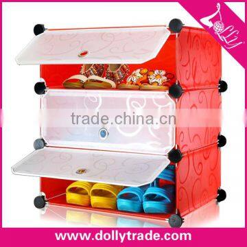 DIY PP Material Newest Fashion Plastic Shoe Cabinet