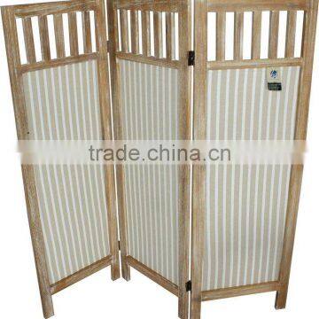 Natural Wooden Screen and Fabric Screen