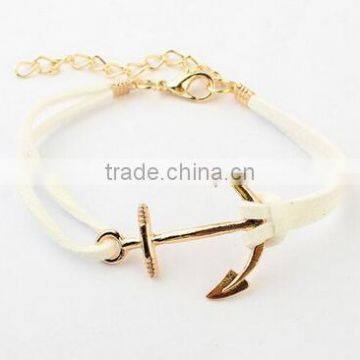 Bracelet Women 2017 Leather Bracelet Anchor Bracelet photo-6