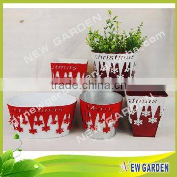 Exquisite unique flannelette and metal balcony flower pot