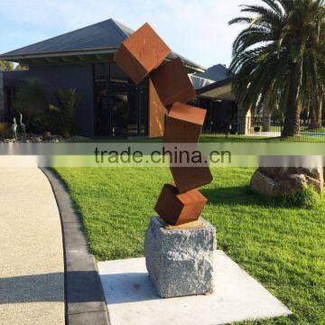 famous metal art theme park statue abstract garden corten steel sculpture