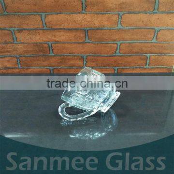 Fashionable Embossed Glass Tea Cup photo-2