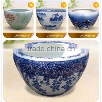 Nice Drafting Lotus Pattern Ceramic Flower Pots/garden Planters photo-4