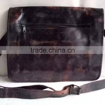 High Quality Classic Design Handmade Vintage Colored Pure Goat Leather Bag photo-2