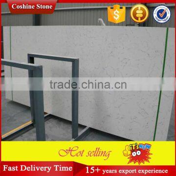 China man-made white carrara quartz slab