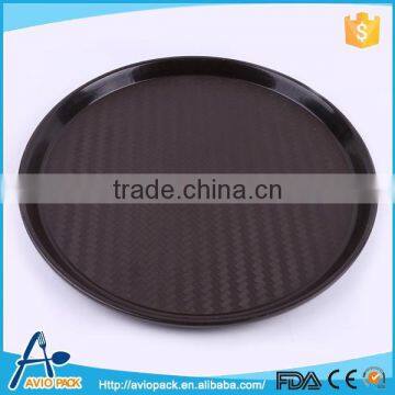 Coffee Colored Round Plastic Serving Tray for Cafe /hotel photo-2