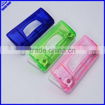 2014 hot selling transparent color a4 plastic hole puncher