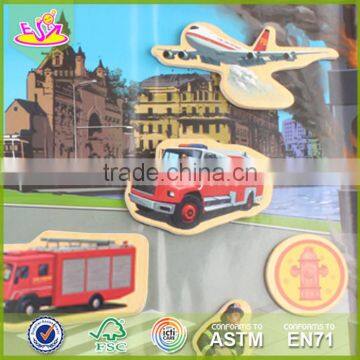 Wholesale 23 Pieces Kids Wood Magnetic Stickers Children Puzzle Wood Magnetic Stickers Toddlers Magnetic Stickers W14J004 photo-5