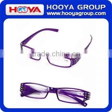 Purple Elegant Folding Mini Reading Glasses with Rhinestone