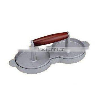 manual aluminum alloy double hamburger press