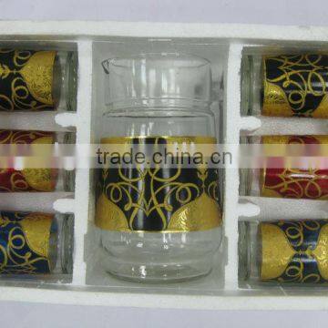 JK003 7pcs Glass Drinking Set With Deco photo-6