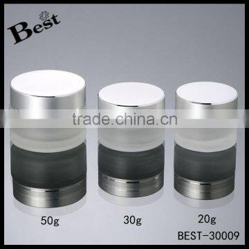20g Frosted Glass Jars Metal Lids for Skin Care Cream OEM Logo photo-5