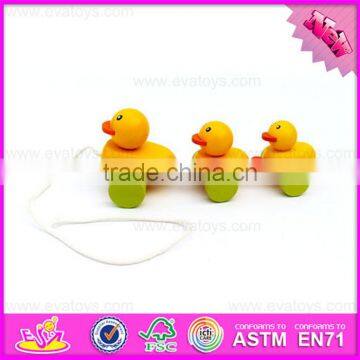 2016 Top Sale Kids Wooden Yellow Duck Toy W05B146 photo-6