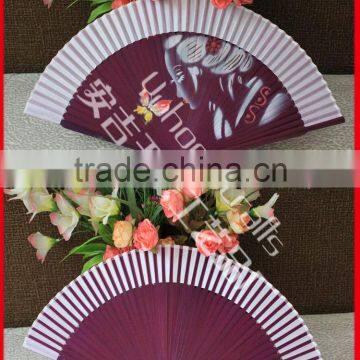 Japanese lady silk bamboo fan