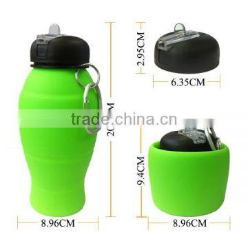 Chin Rest Water Bottle Bpa Free Sports Water Bottle,collapsible Silicone Water Bottle photo-2
