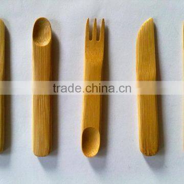 Wholesale Mini Bamboo Spoon and Fork photo-1