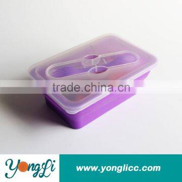 Best Selling Foldable Silicone Kids Lunch Bento