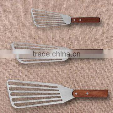 Types of Spatula Stainless Steel and Wooden Handle Mini Fish Spatula photo-4