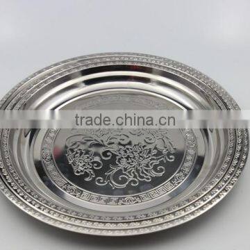 China Factory Custom Printed Promotional Metal Stainless Steel Tray for Food