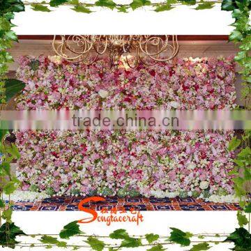 30SQM colorful Artificial Flower Wall with Wholesale Silk Flower Hydrangea and rose for wedding