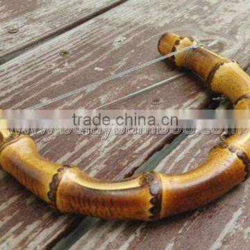 Brown Bamboo Bag Handles 5inch*4.5inch*1.6cm photo-3