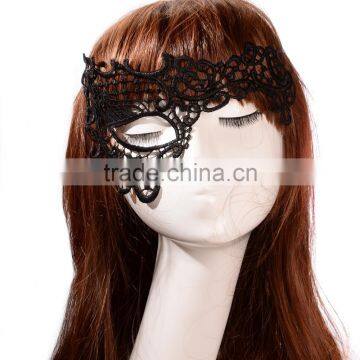 Hollow out black lace half face mask for party M5104