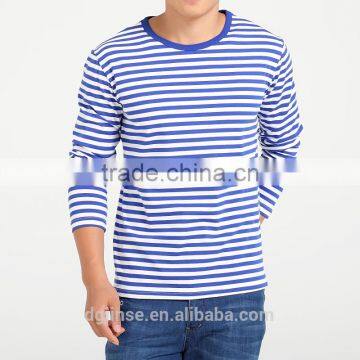 The mens and womens wholesale striped t-shirt cotton custom sailors striped shirt long sleeve unisex t shirt