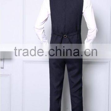 Autumn and Winter Men's Striped British Leisure Slim Fashion Business 3 Piece Suit photo-6