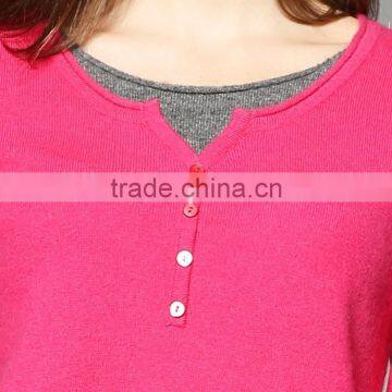 KNITTED WOMEN LONG SLEEVE ROUND NECK BASIC 100%CASHMERE PULLOVER photo-3