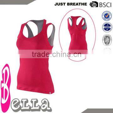 fuxia neon color tennis shirts with logo and padded bra inside