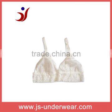 js-148 White lace no wire and no padding bra new design