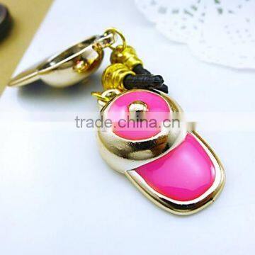 Hot Selling Baseball Hat Shape Phone Dustplug Wholesale Metal Pendant Charm Phone Accessories photo-2